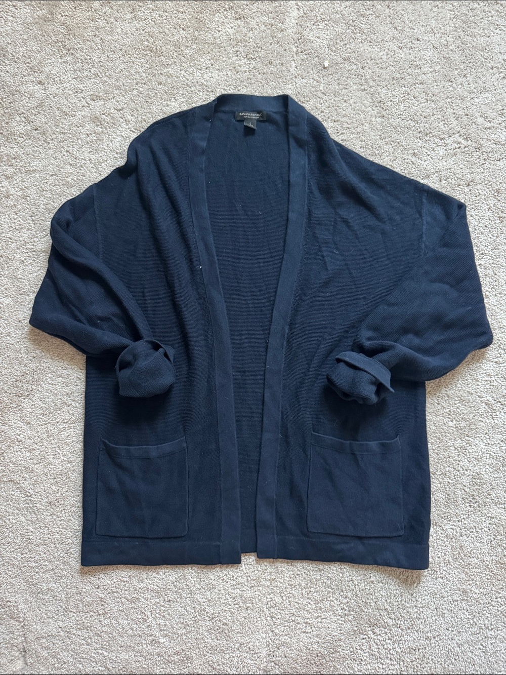 Banana Republic Navy Open-Front Men's Cardigan